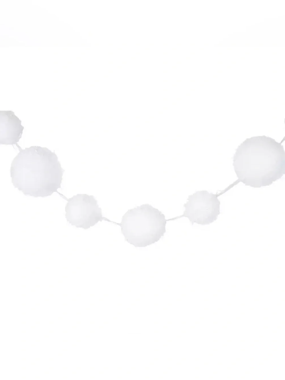(2) White Pom Pom Garland
